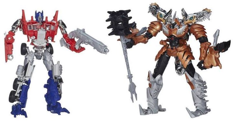 transformers age of extinction optimus prime and grimlock toy